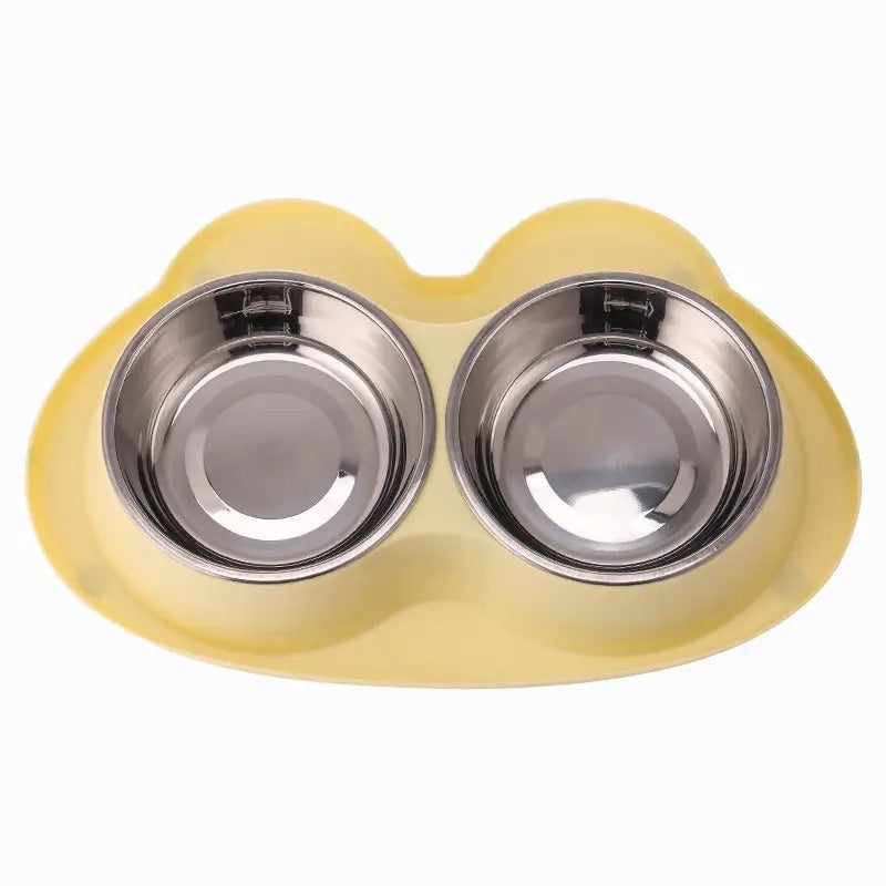 Cartoon Dual,Anti-Spill Non-Slip Cat Dog Pet Bowl_CWMM5153