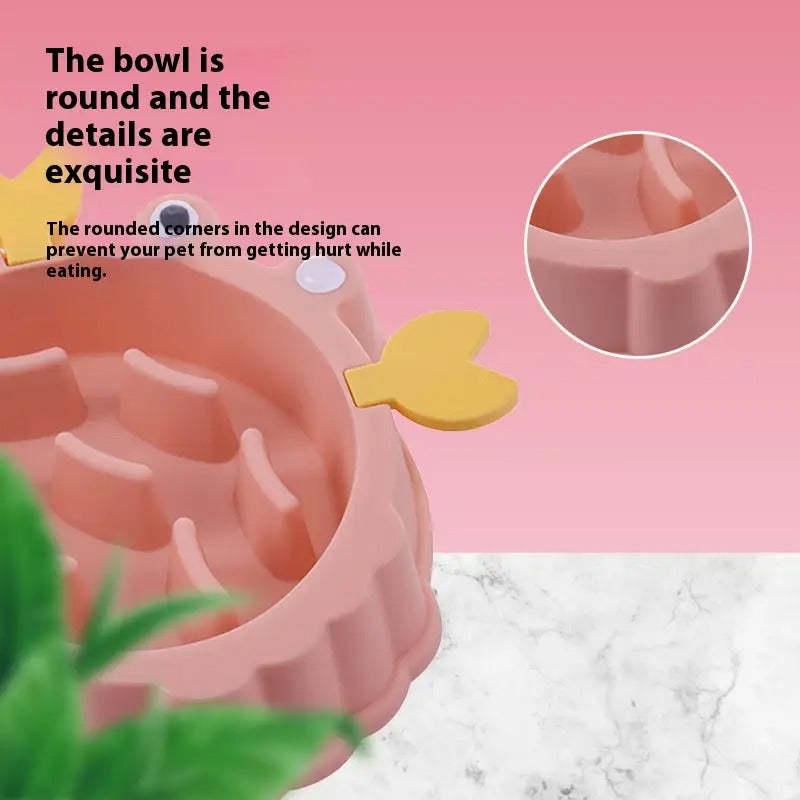 Crab Slow Feeder Pet Bowl, Non-Slip Dog Cat Bowl_CWMM5150