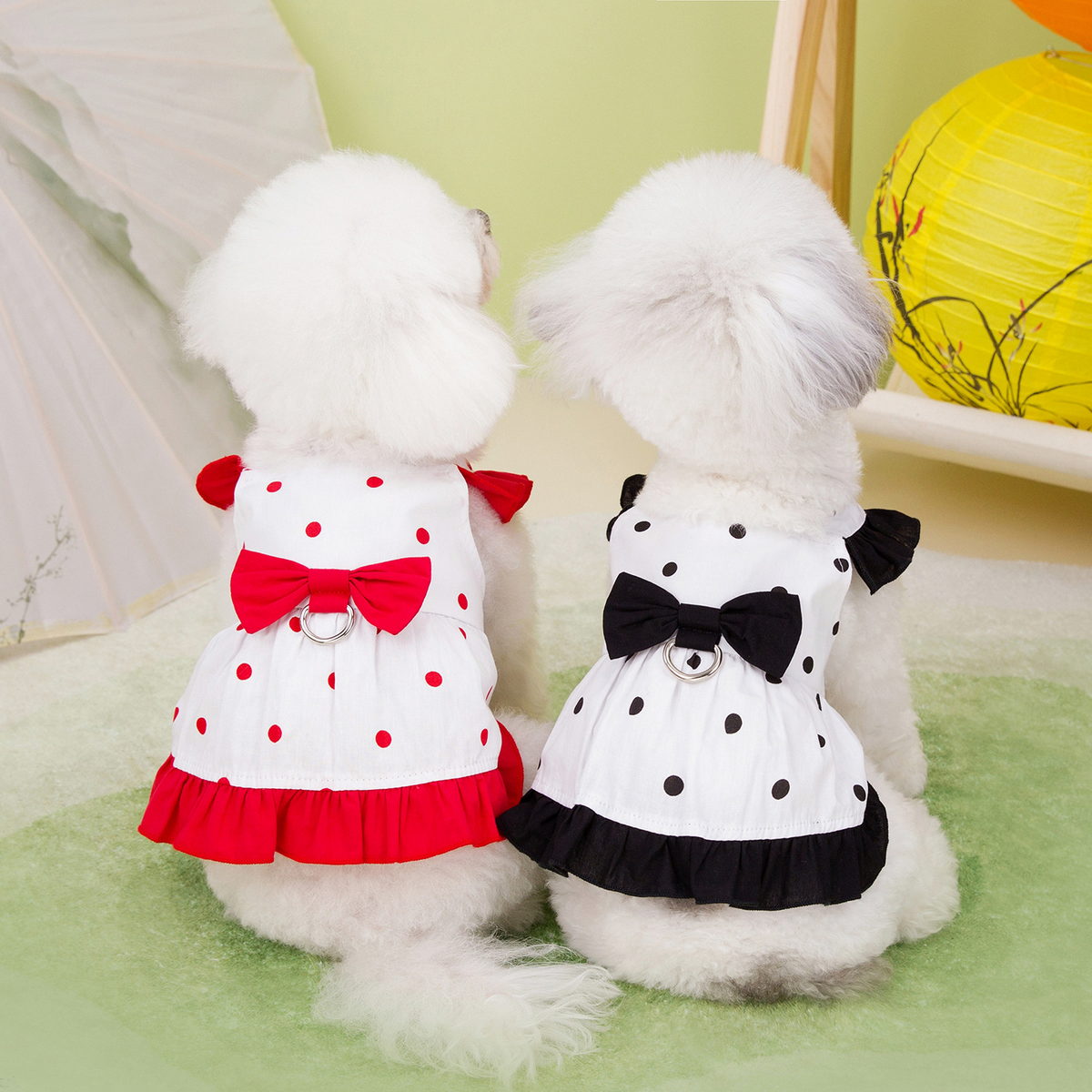 DotiePet Polka Dot Dress – Summer Dog Outfit_CWMM6987