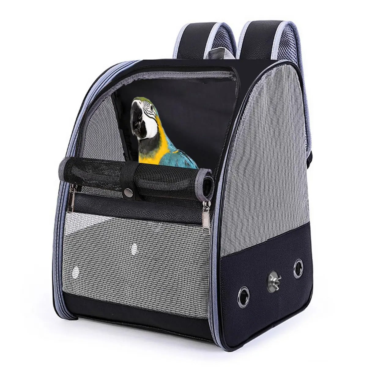 Bird Travel Backpack with Mesh, Portable Bird Cage_CWMM6938