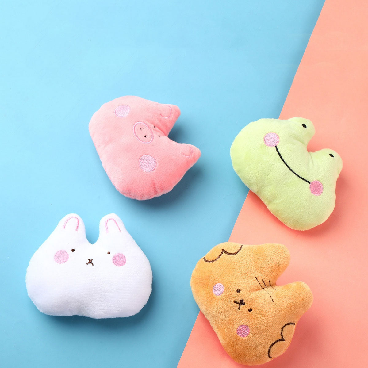 Dog Toy Set - 4 Squeaky Animal Heads_CWMM7171