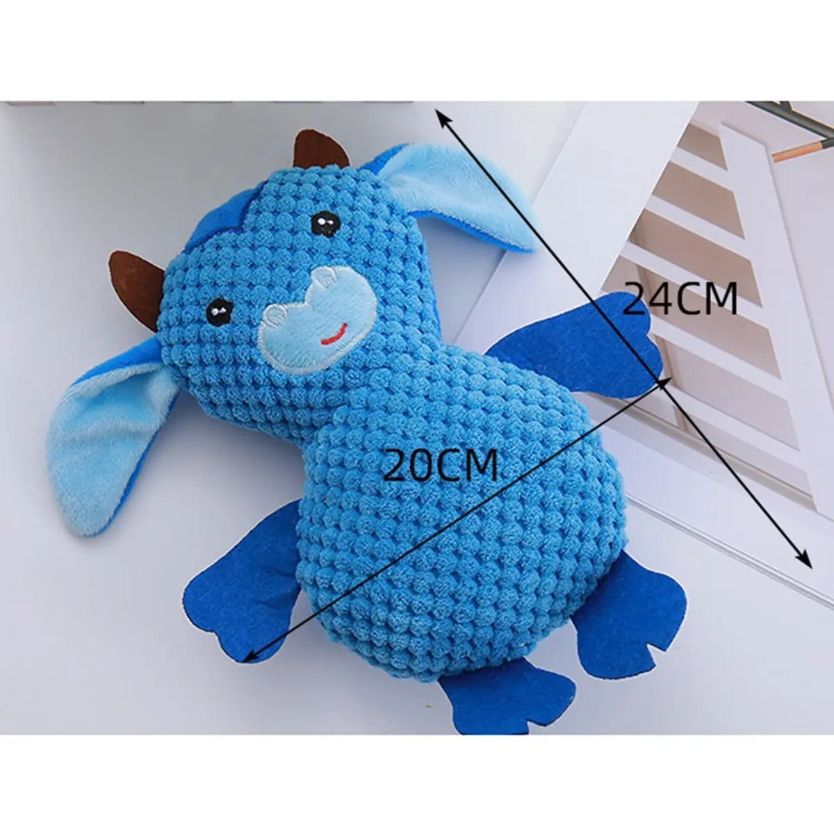 Corn Fleece Cow Pet Toy - Durable and Chewable_CWMM5442