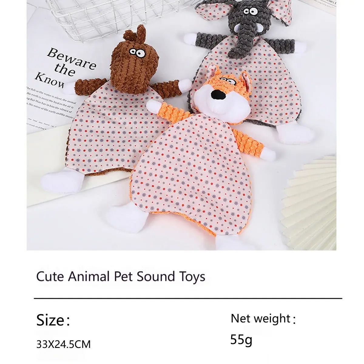 Durable Chew Dog Toy, Squeaky Paper Fun for Pets_CWMM5391