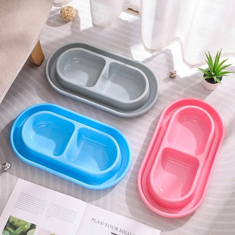 Double Pet Bowl, Large Dog Cat Water Food Bowl_CWMM5127