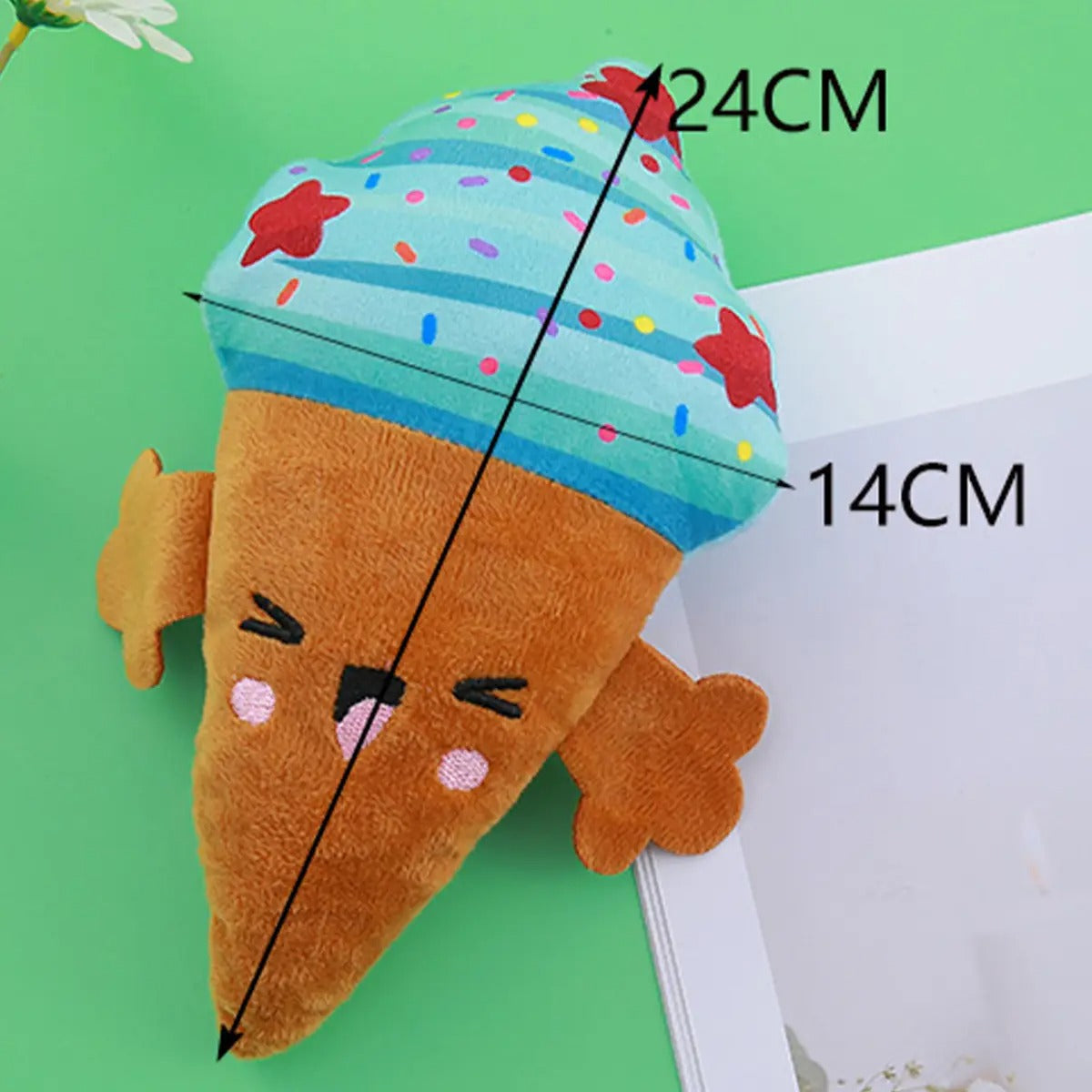Cute Printed Plush Dog Chew Toy for Stress Relief_CWMM5454