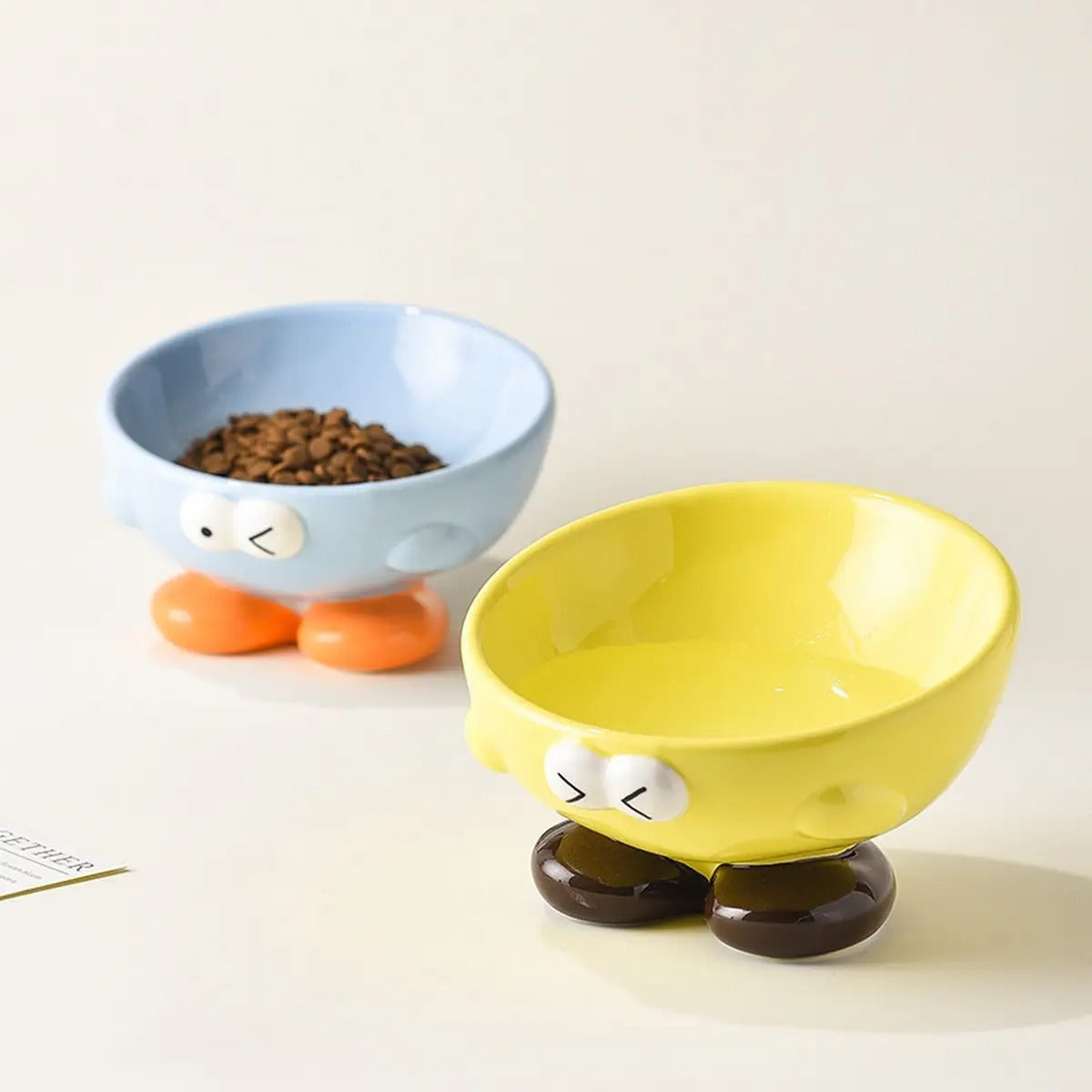 Creative Elevated Pet Bowl with Fun Expressions_CWMM5942