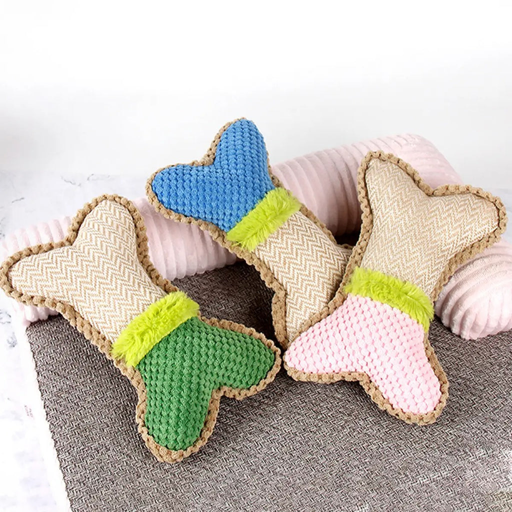 Corn Plush Bone Toy, Squeaky Chew Toy for Pets_CWMM5499