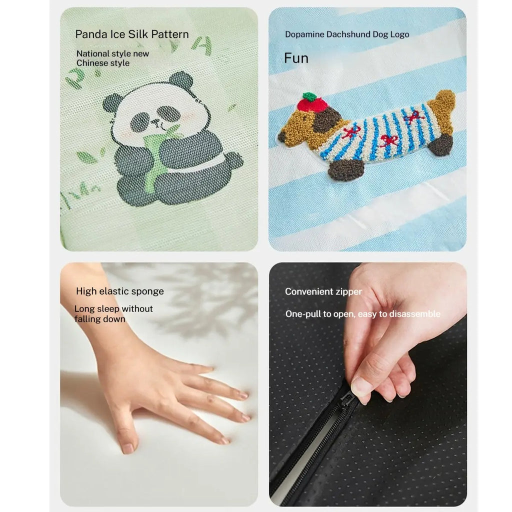 Cooling Cat Bed, Removable Ice Silk Mat for Dogs _CWMM7040