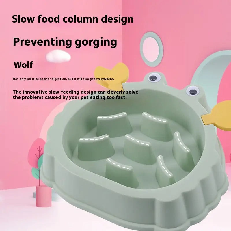 Crab Slow Feeder Pet Bowl, Non-Slip Dog Cat Bowl_CWMM5150