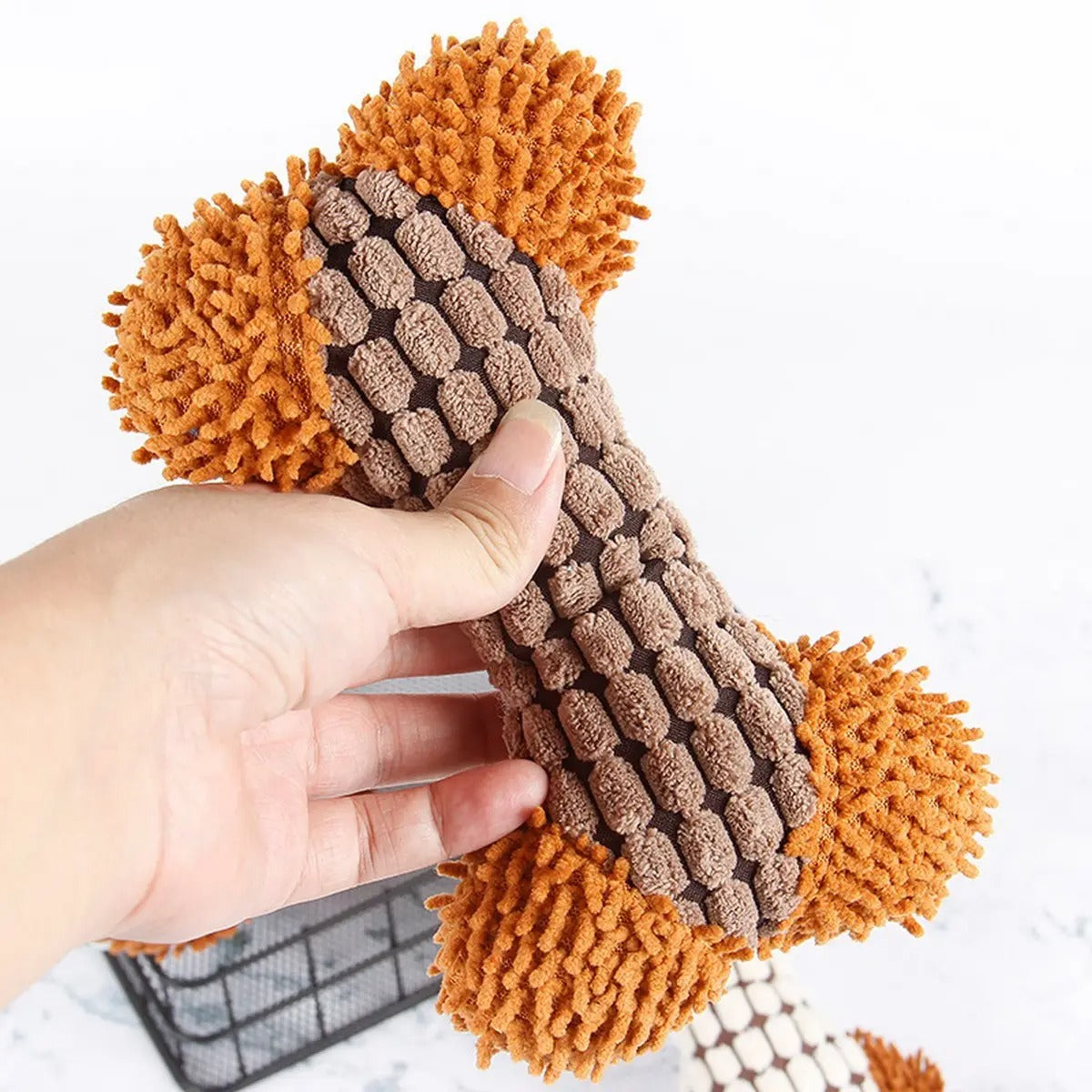 Corn Velvet Bone Plush Pet Toy - Safe and Non-Toxic_CWMM5416