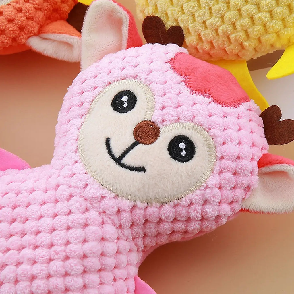 Cartoon plush deer chew toy for cats and dogs_CWMM5485