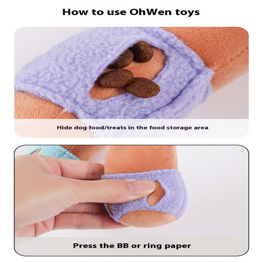 Dog educational food hiding nunchaku sound toy_CWMM6732