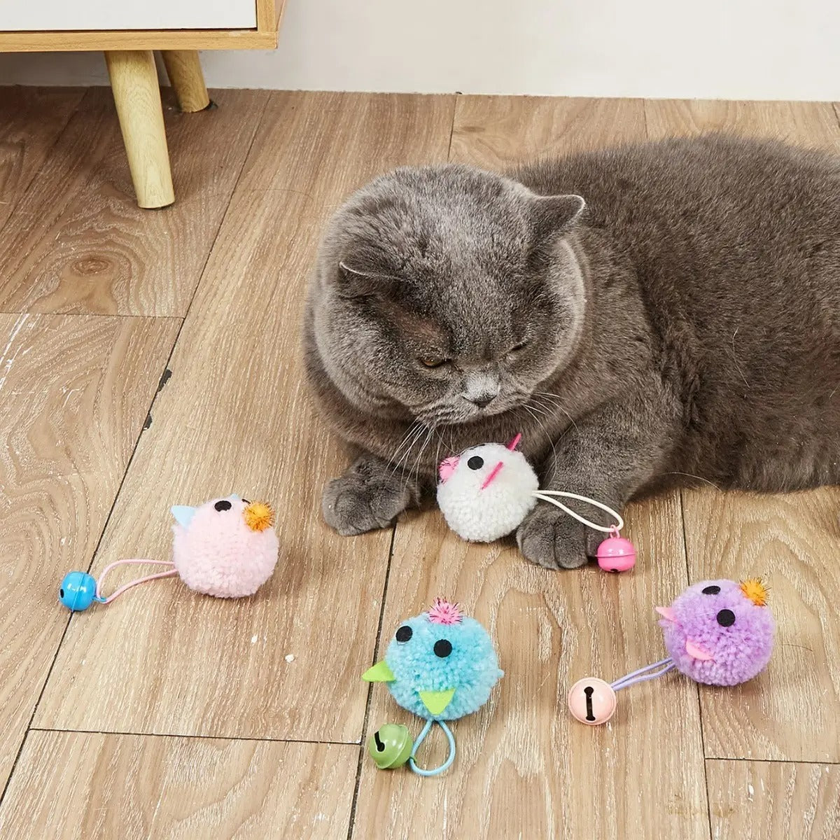 Cute Mouse Cat Toy with Bell – Fun & Self-Play_CWMM6806