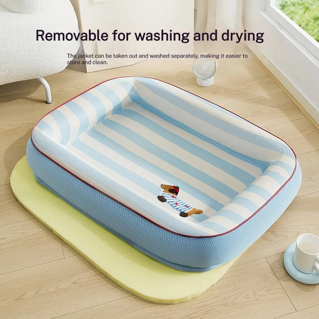 Cooling Cat Bed, Removable Ice Silk Mat for Dogs _CWMM7040