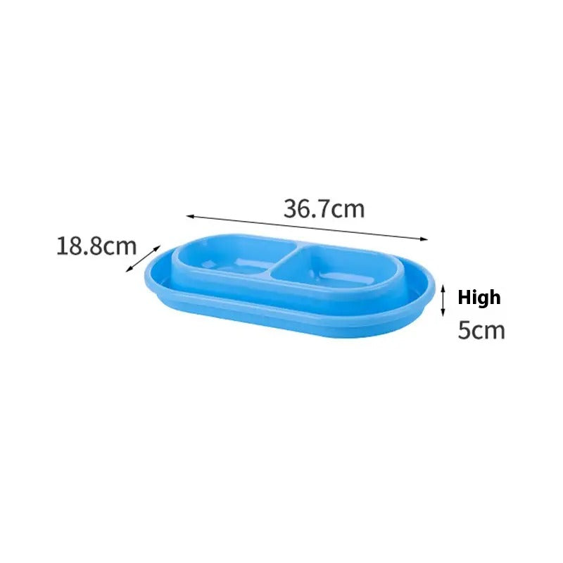 Double Pet Bowl, Large Dog Cat Water Food Bowl_CWMM5127