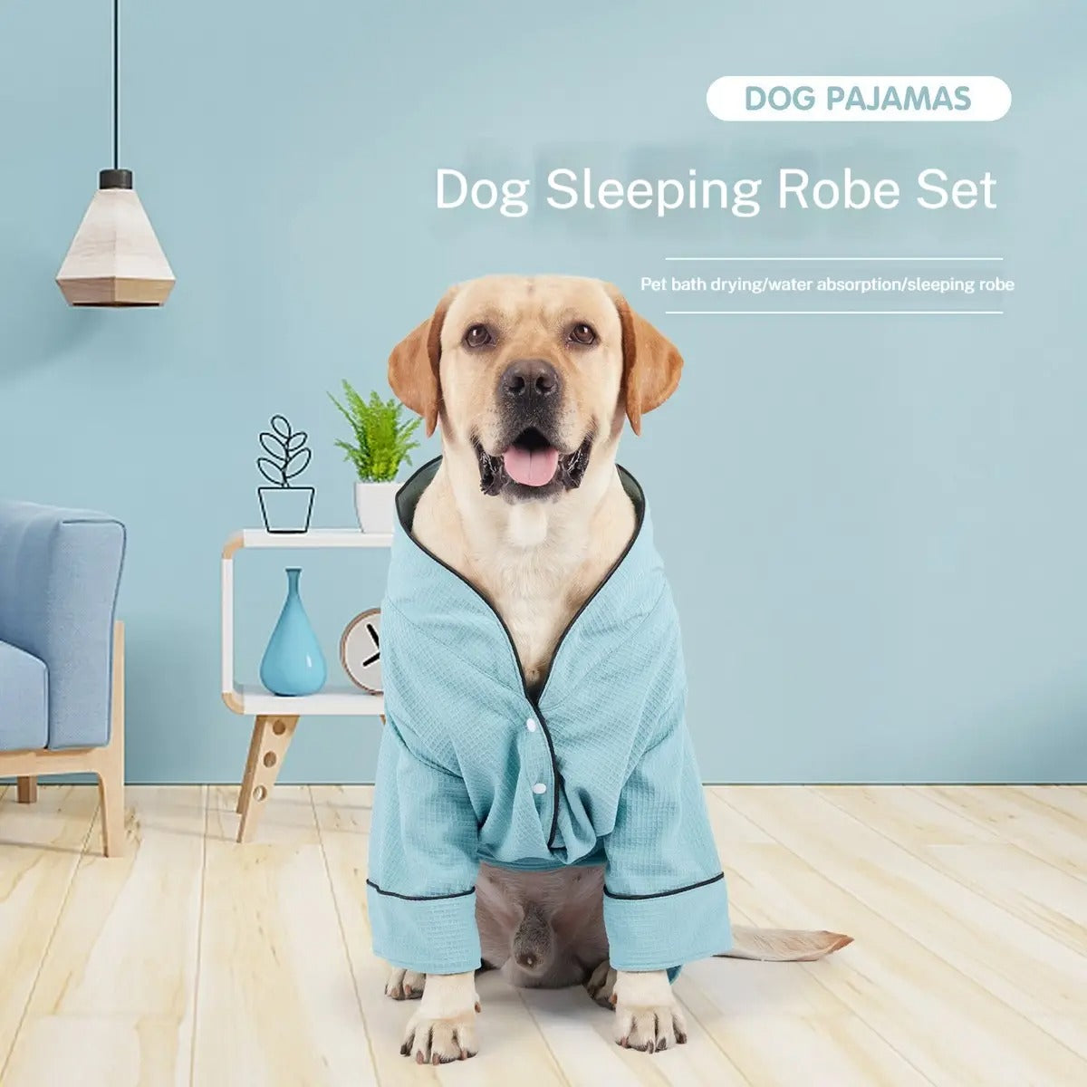 Dog Bathrobe Pajamas Soft Pet Loungewear Outfit_CWMM7465