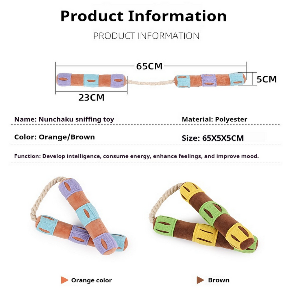 Dog educational food hiding nunchaku sound toy_CWMM6732