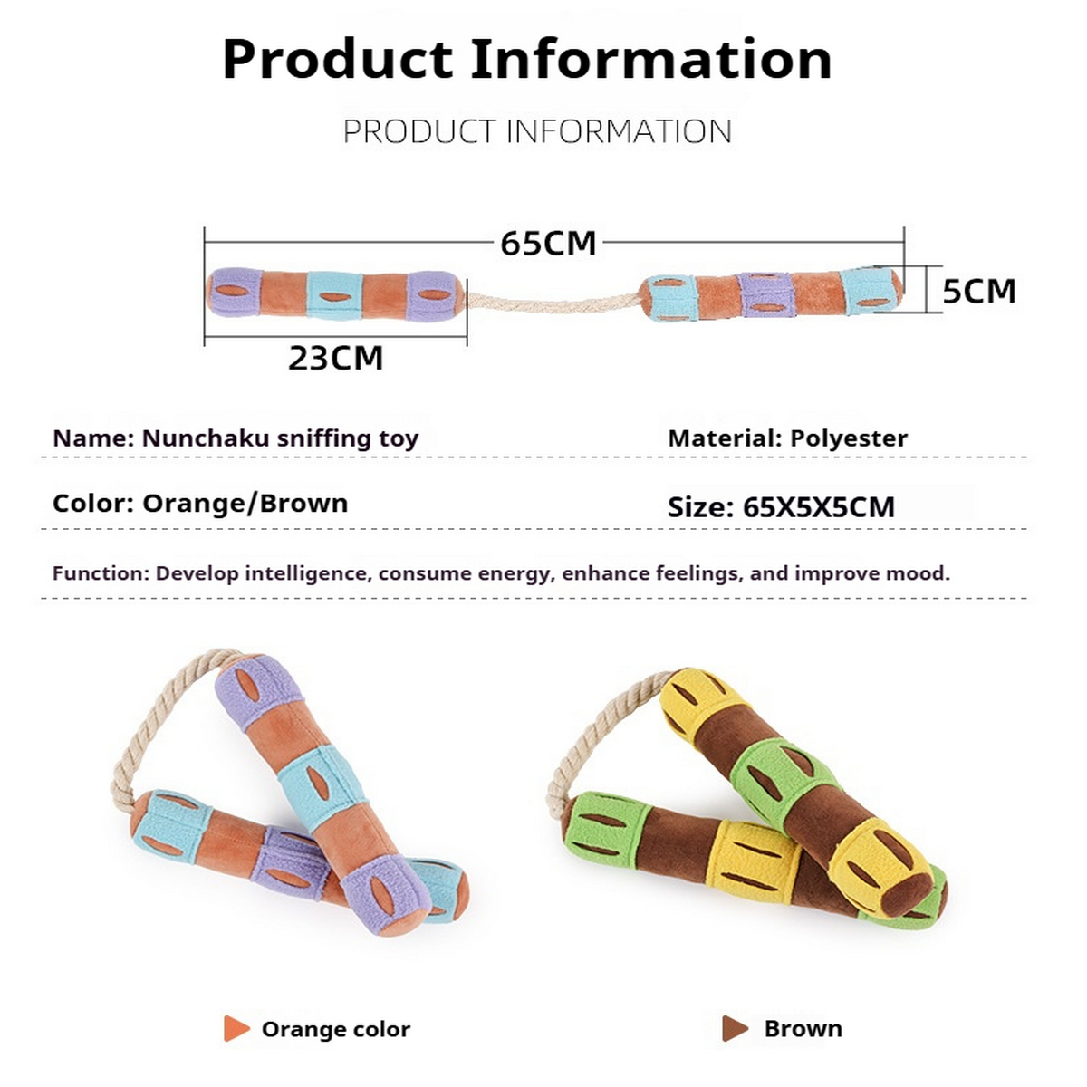 Dog educational food hiding nunchaku sound toy_CWMM6732