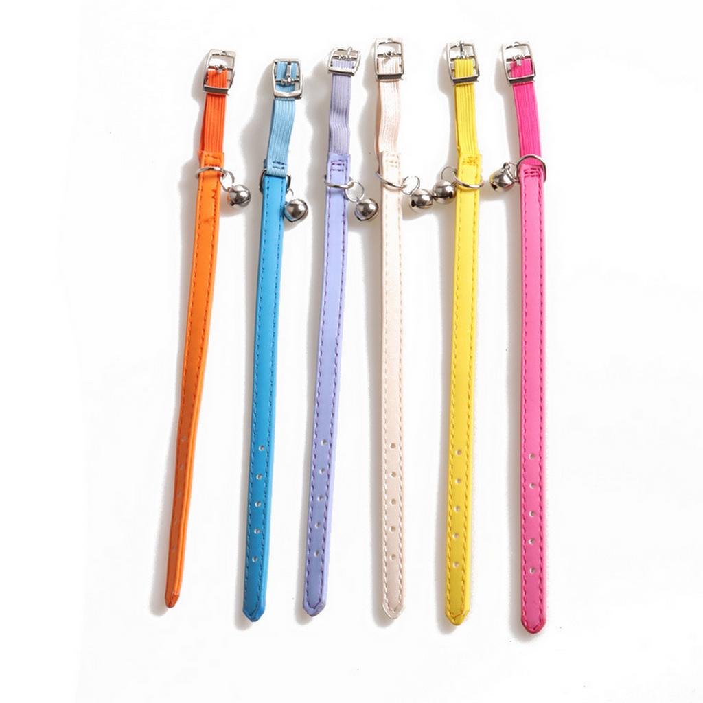 Macaron Color Cat Collar – Soft PU Strap_CWMM7616