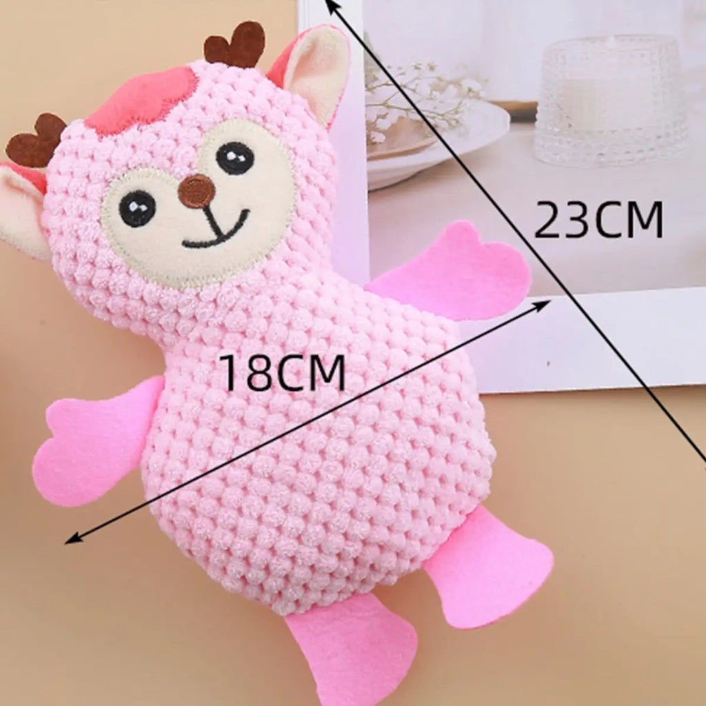 Cartoon plush deer chew toy for cats and dogs_CWMM5485
