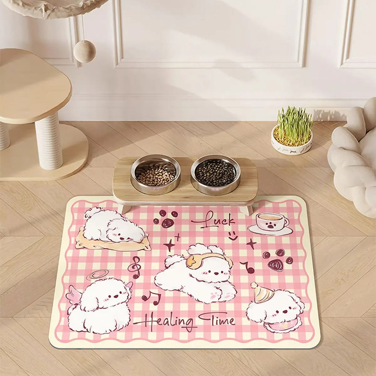 Cartoon Pet Feeding Mat – Non-Slip & Easy Clea_CWMM6078