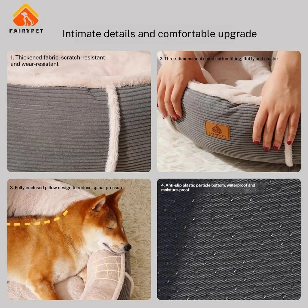 Deep Sleep Pet Bed – Thick, Soft & Four Seasons_CWMM7652