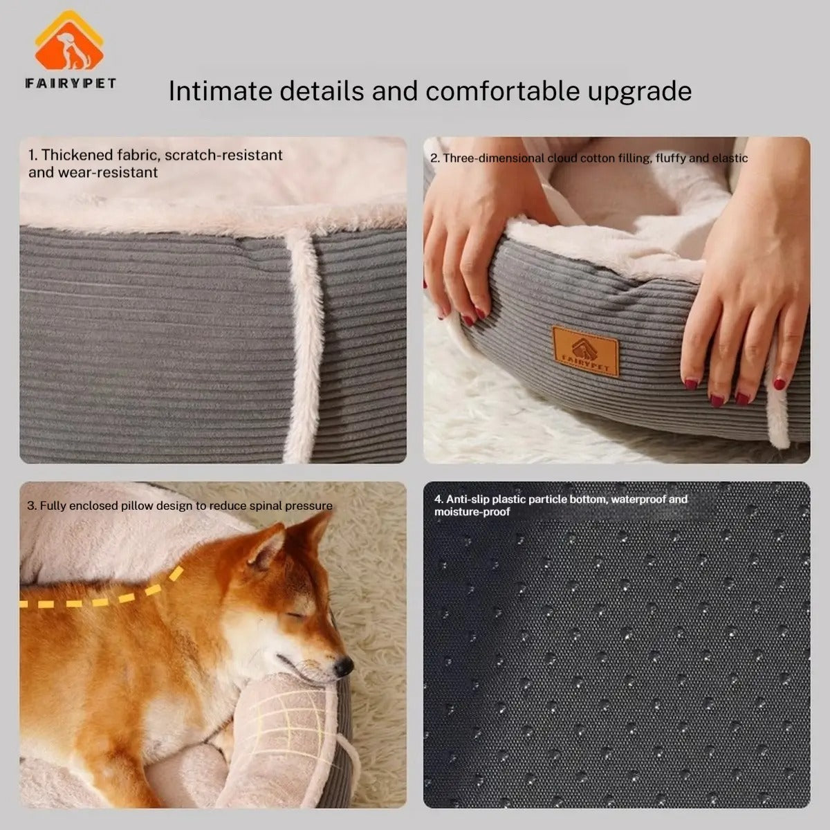 Deep Sleep Pet Bed – Thick, Soft & Four Seasons_CWMM7652