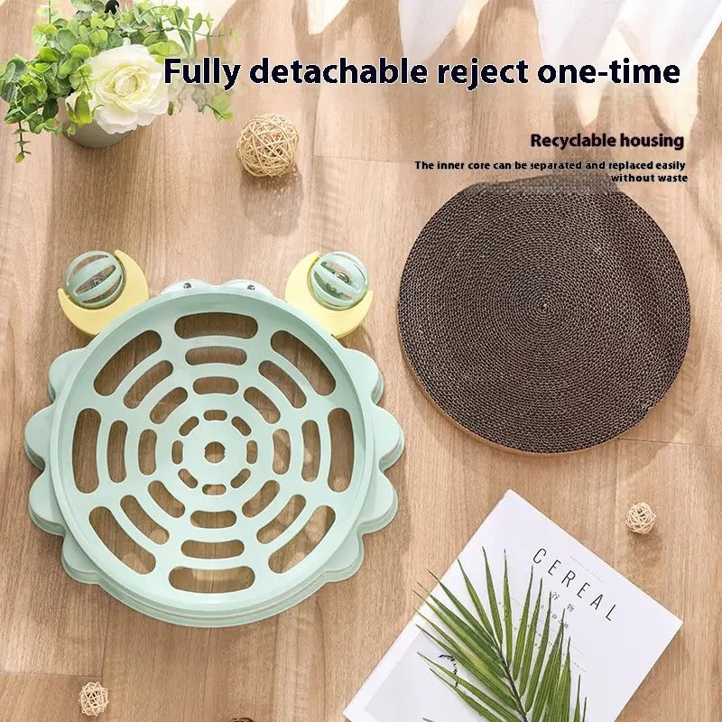 Crab-Shaped Cat Scratcher, Replaceable Cardboard_CWMM5148