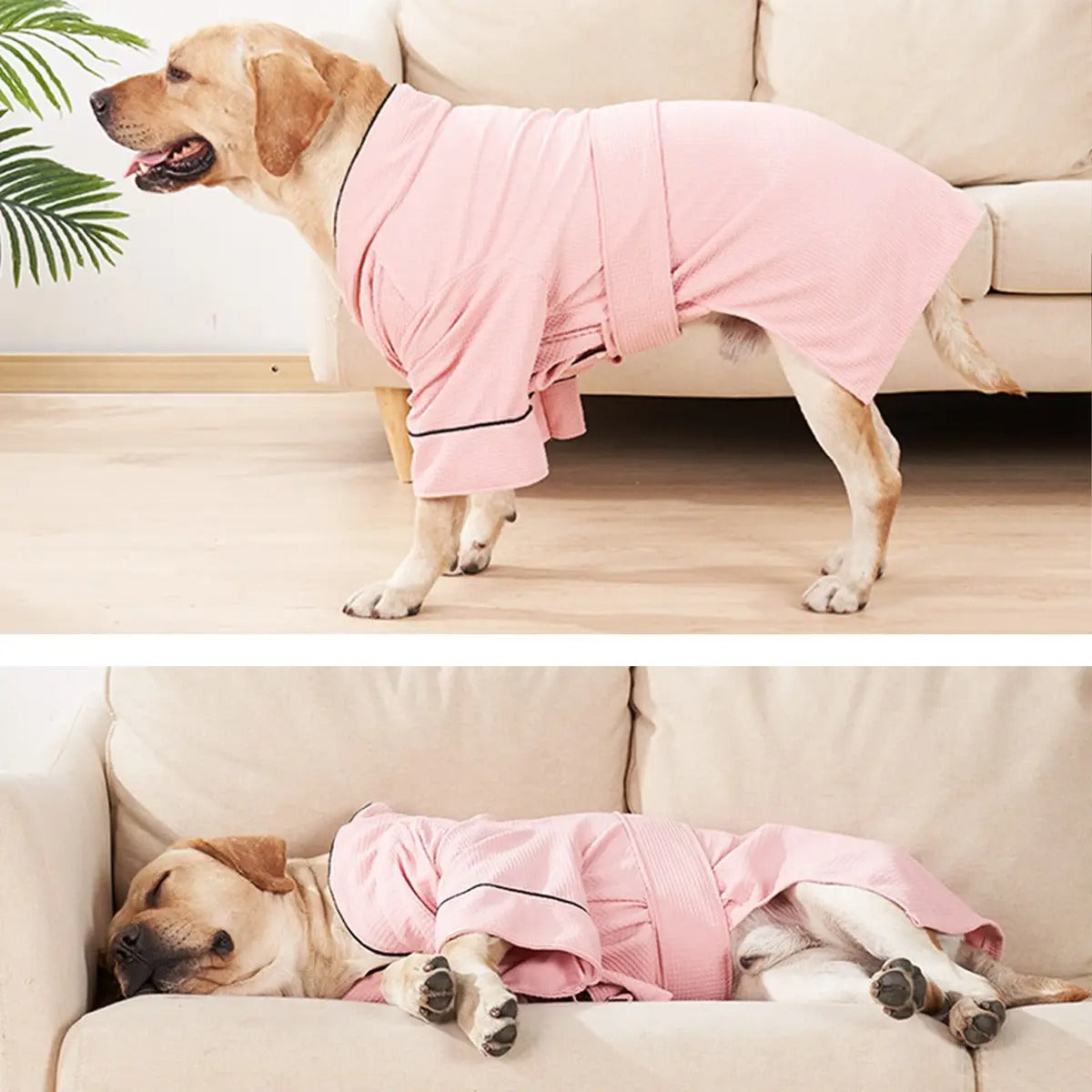 Dog Bathrobe Pajamas Soft Pet Loungewear Outfit_CWMM7465