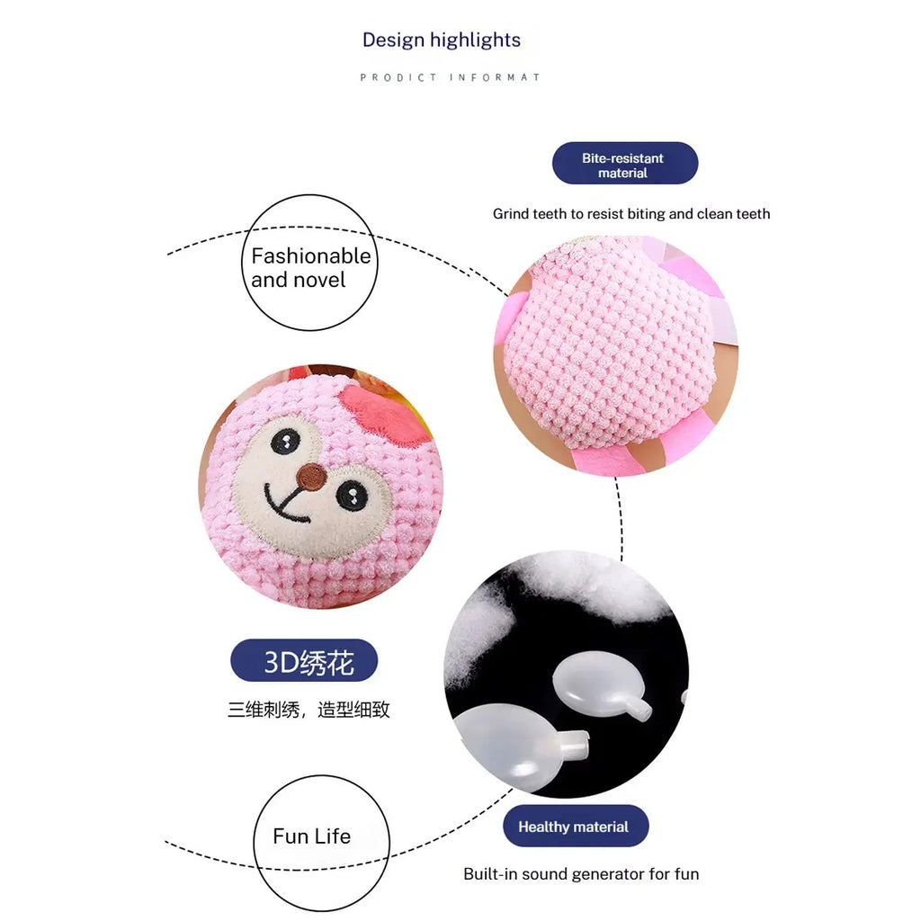 Cartoon plush deer chew toy for cats and dogs_CWMM5485