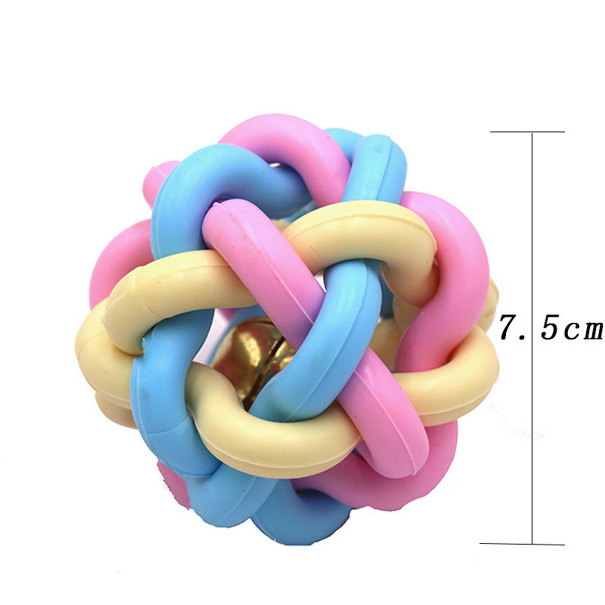 Durable Colorful Bell Ball - Dog & Cat Chew Toy_CWMM7197