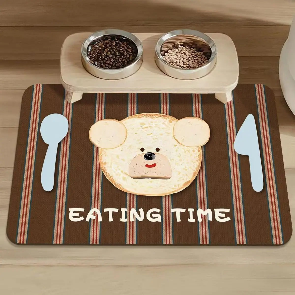 Cartoon Pet Feeding Mat – Absorbent & Easy Clea_CWMM6069