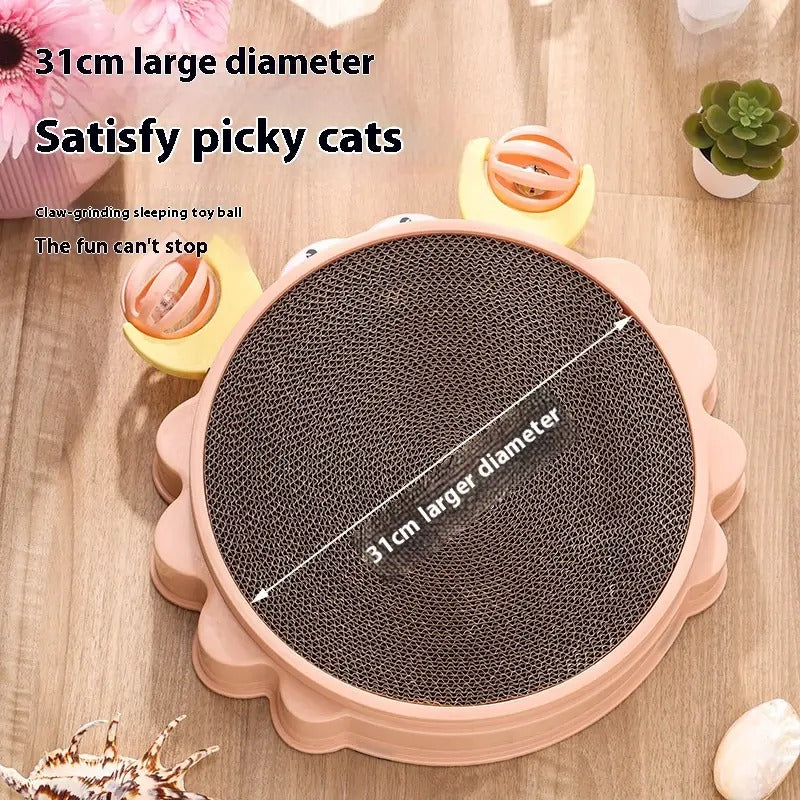 Crab-Shaped Cat Scratcher, Replaceable Cardboard_CWMM5148