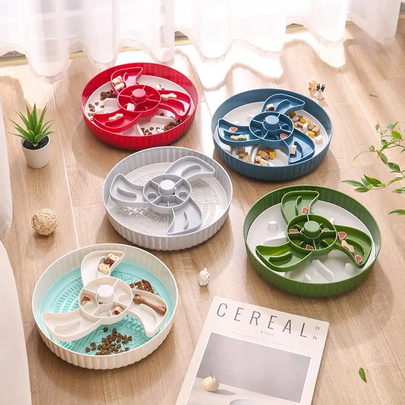 Beard Lick Rotating Slow Feeder Dog Cat Pet Bowl_CWMM5131