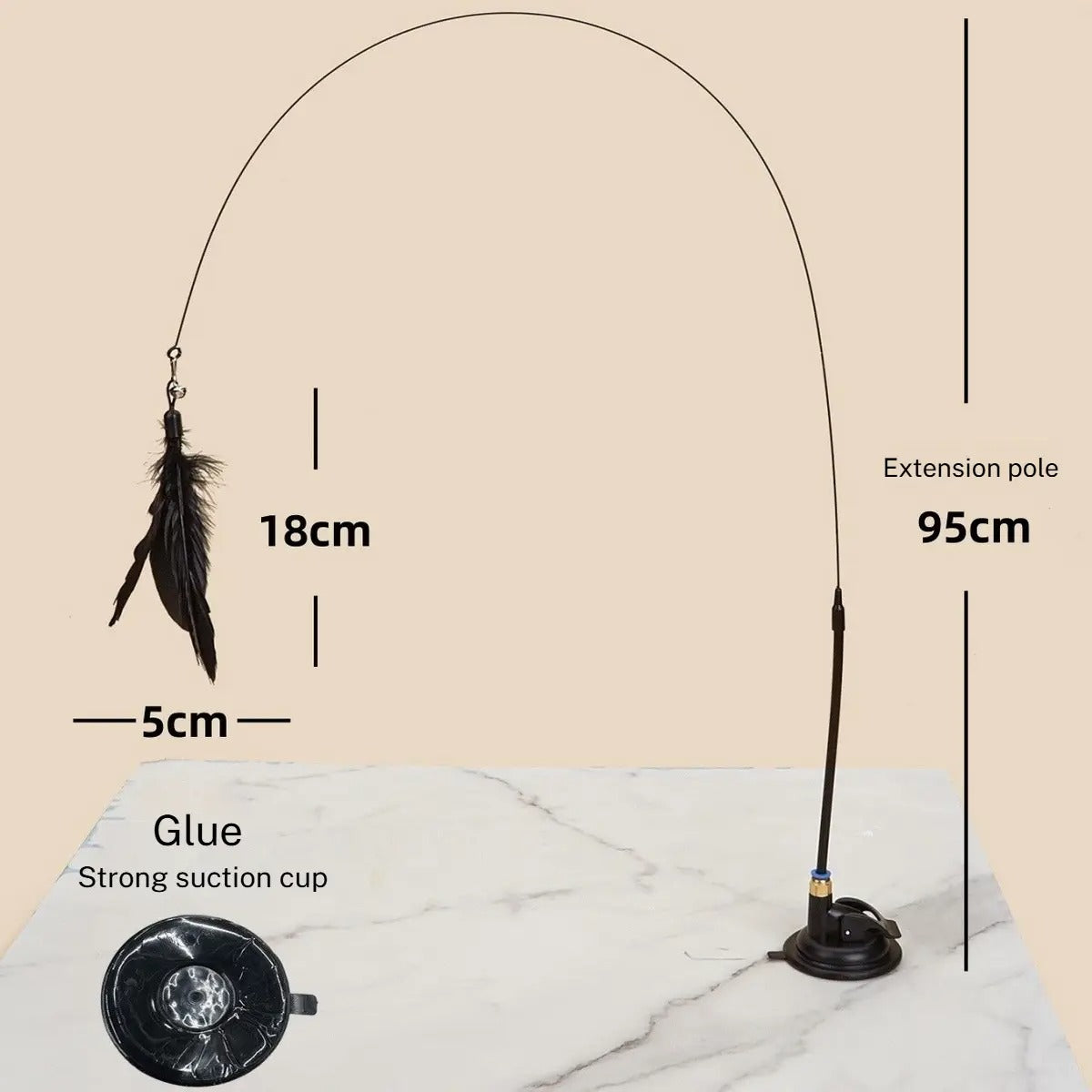 Cat Wand Toy with Suction Base – No Tipping_CWMM6797