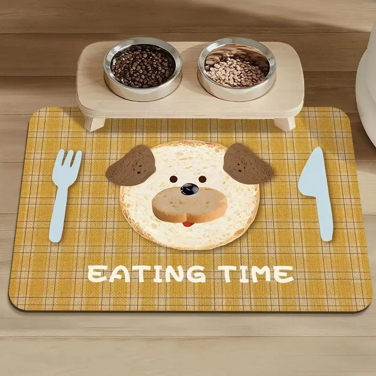 Cartoon Pet Feeding Mat – Absorbent & Easy Clea_CWMM6069