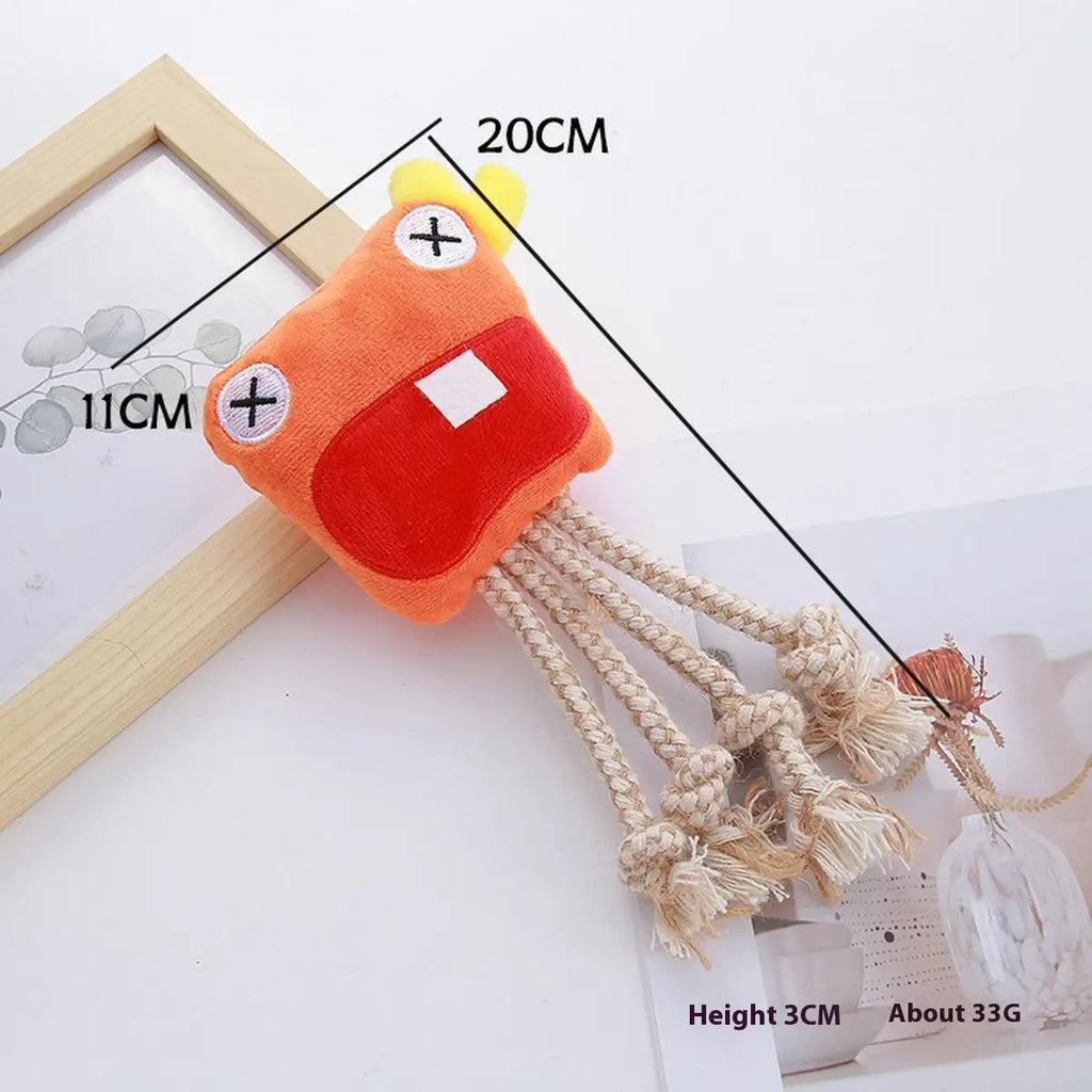 Cotton Rope Octopus Chew Toy for Small Dogs & Cats_CWMM5397