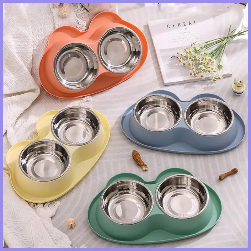 Cartoon Dual,Anti-Spill Non-Slip Cat Dog Pet Bowl_CWMM5153