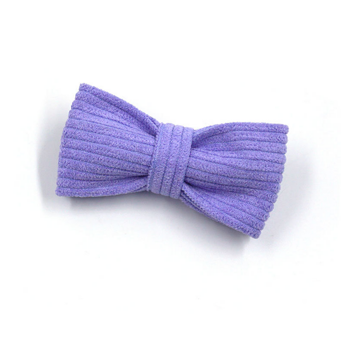 Lilac Corduroy Cat Collar with Bell & Bow_CWMM7081