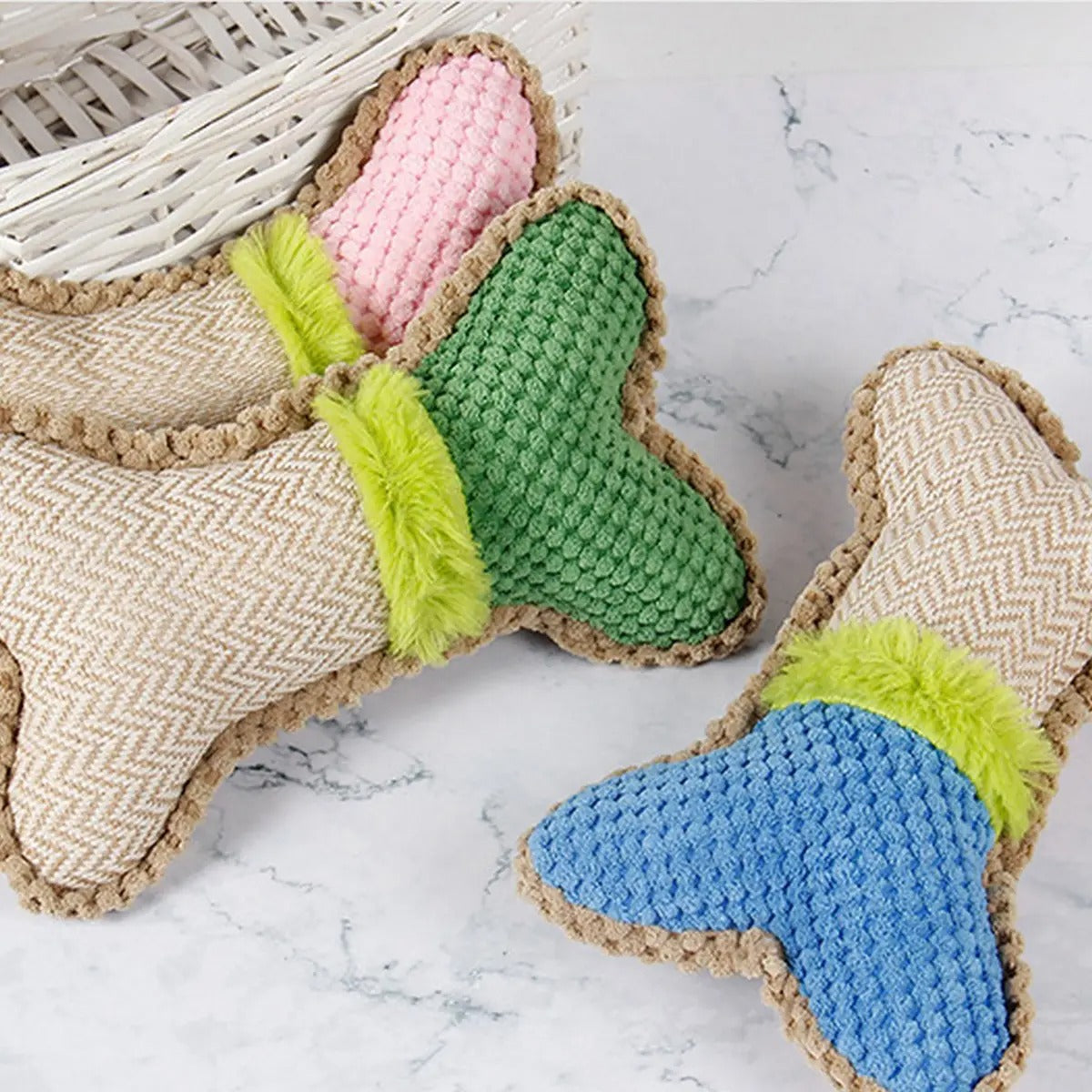 Corn Plush Bone Toy, Squeaky Chew Toy for Pets_CWMM5499