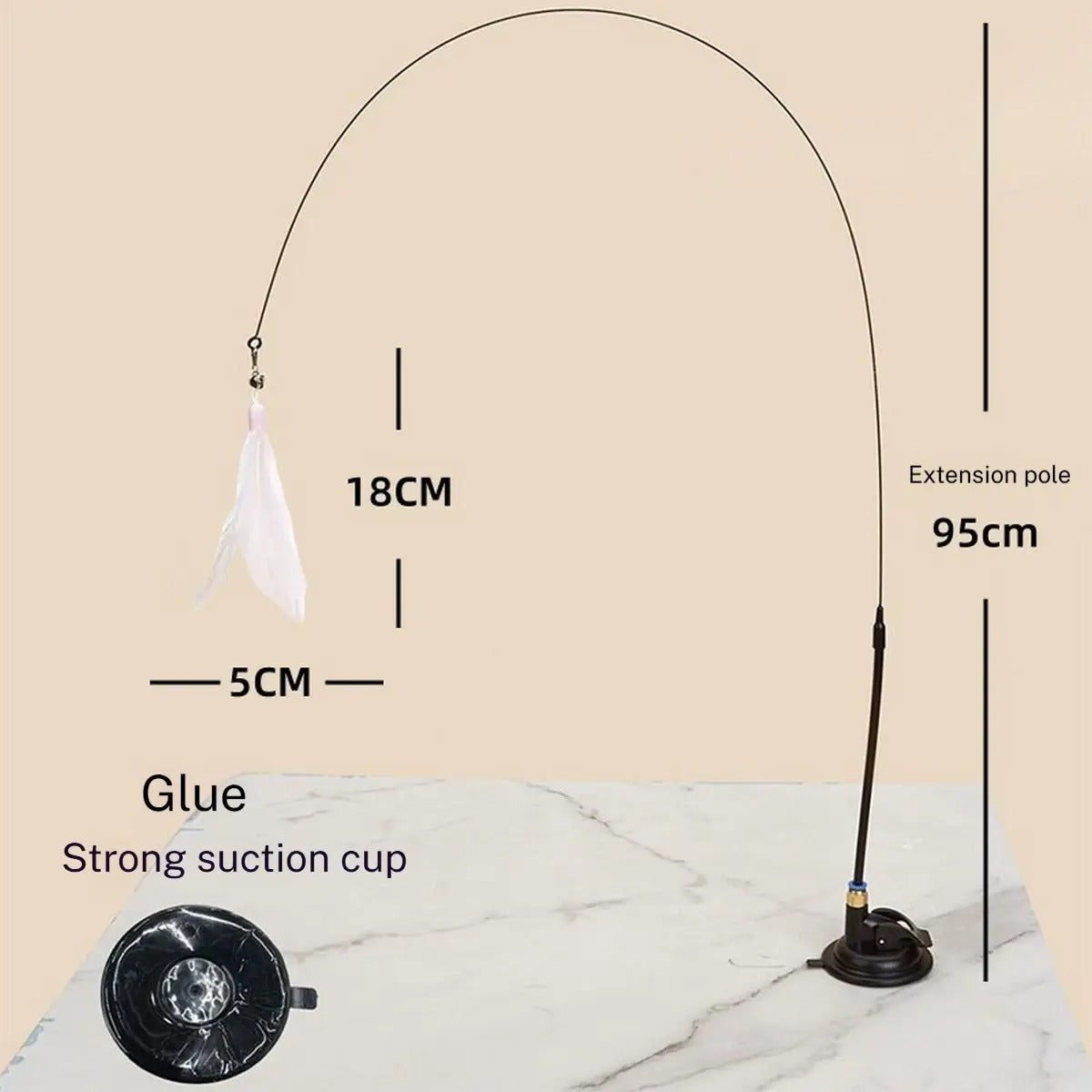 Cat Wand Toy with Suction Base – No Tipping_CWMM6797