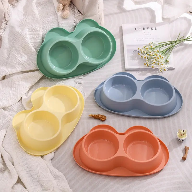 Cartoon Dual,Anti-Spill Non-Slip Cat Dog Pet Bowl_CWMM5153