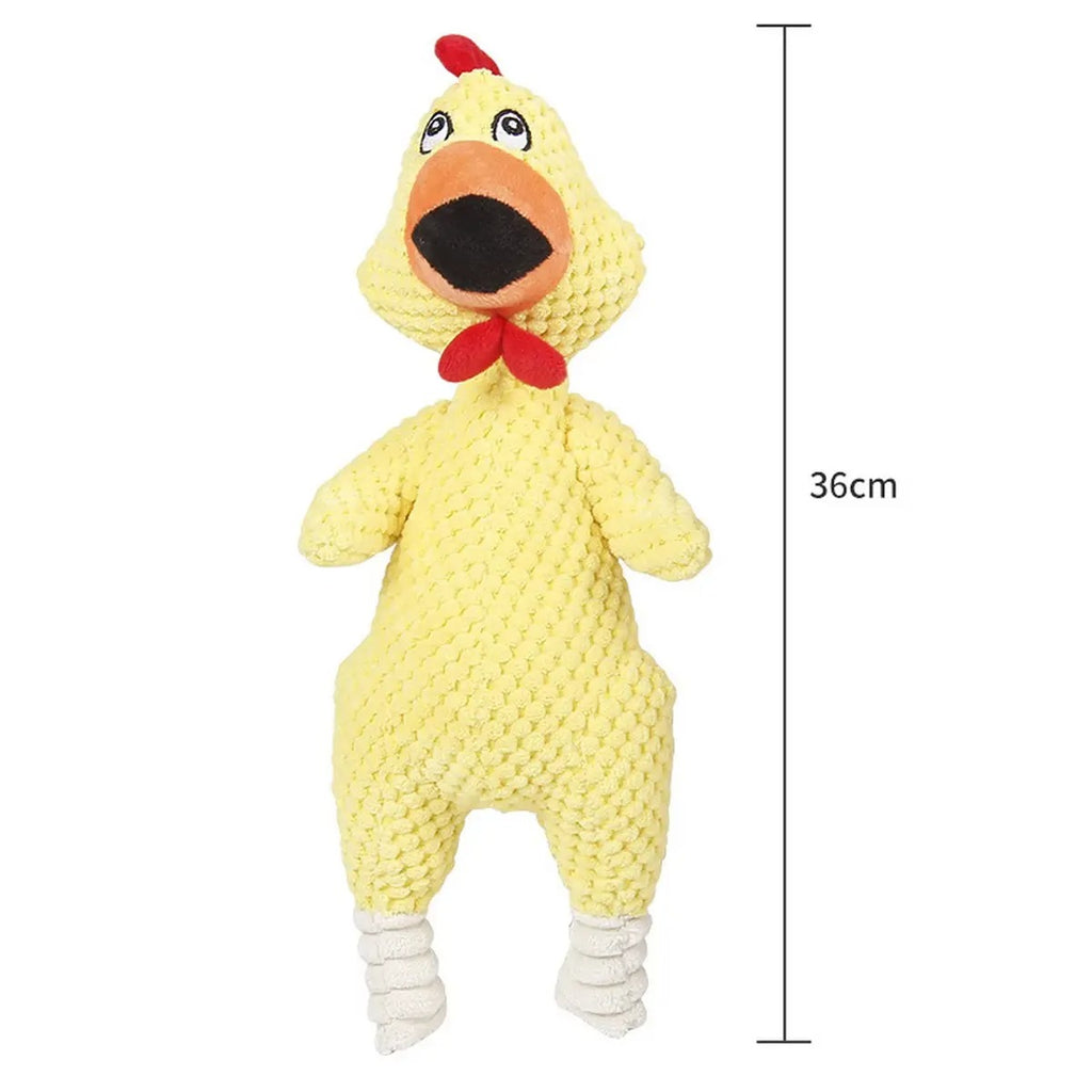 Durable Screaming Chicken Plush Toy for Dogs_CWMM5413