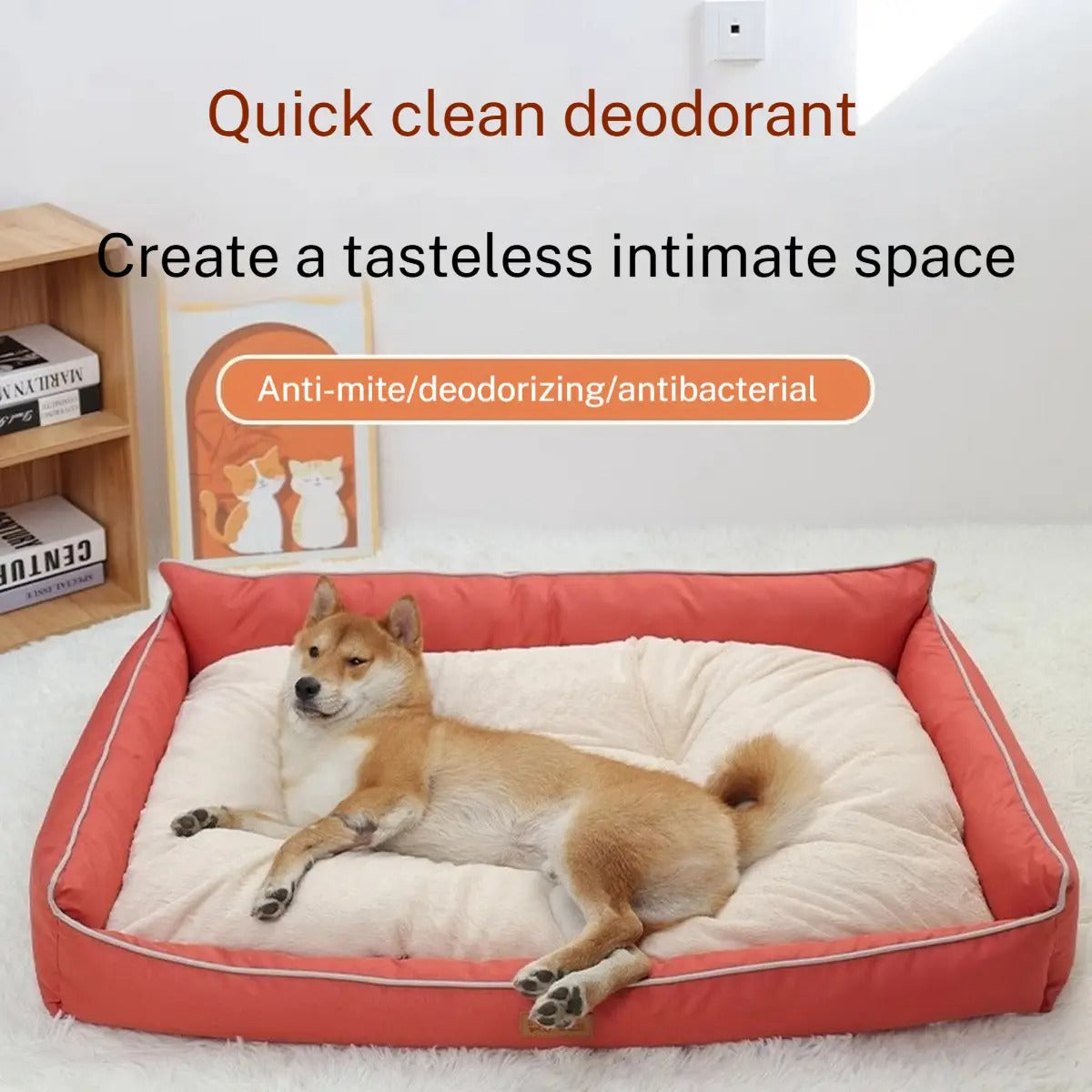 Antibacterial Dog Bed – Washable & All-Season_CWASC2584