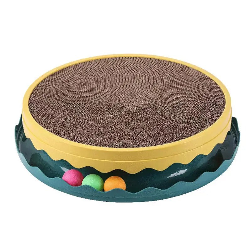 Corrugated Round Durable Cat Scratching Pad_CWMM5191