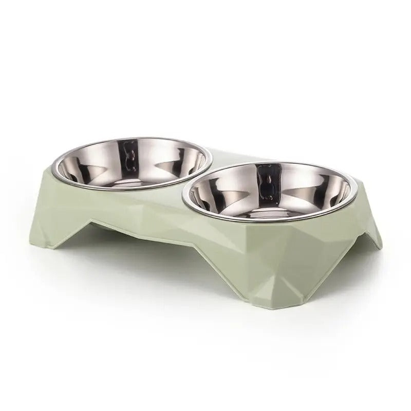 Double Pet Bowl Elevated Non-Slip Dog Cat Bowl_CWMM5165