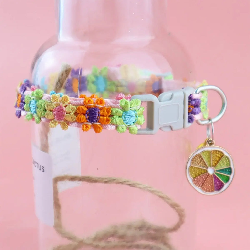 Colorful Lace Pet Collar with Bell for Cats & Dogs_CWMM5963