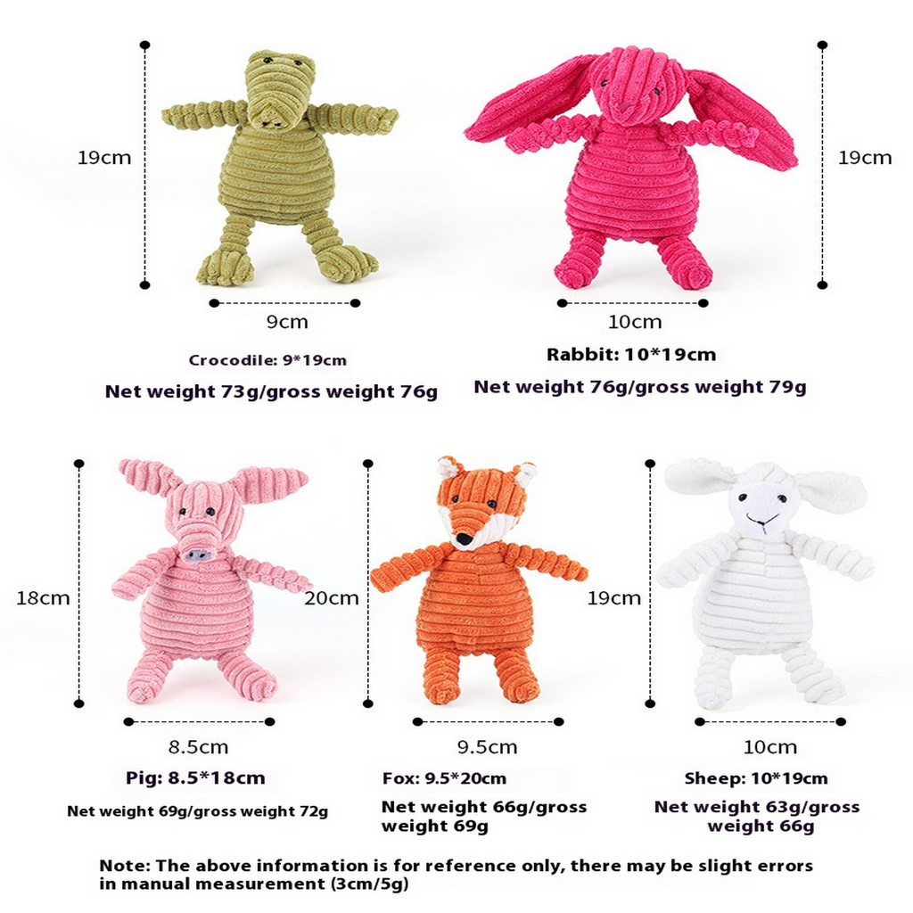 Dog Chew Toy – Squeaky Plush for Small Breeds_CWMM7174