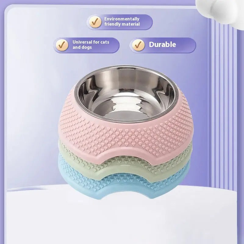 Peach Heart Granules Pet Bowl Large for Dog Cat_CWMM5247