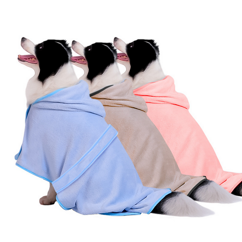 Coral Fleece Pet Bathrobe – Soft and Absorbent_CWMM7484